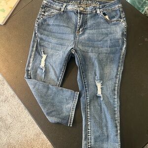 Women's Blue Republic Crop Jeans